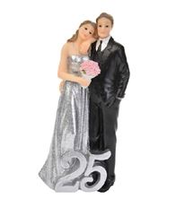 Picture of 25TH ANNIVERSARY CAKE TOPPER 19CM HIGH